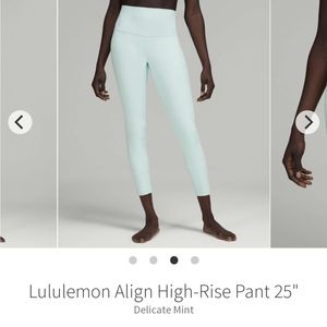 lululemon athletica Align High-Rise 25" Leggings in Delicate Mint